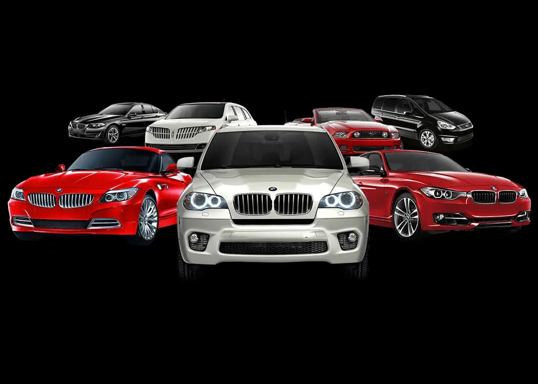 Szczęśliwa kobieta odbierająca luksusowy samochód z USA